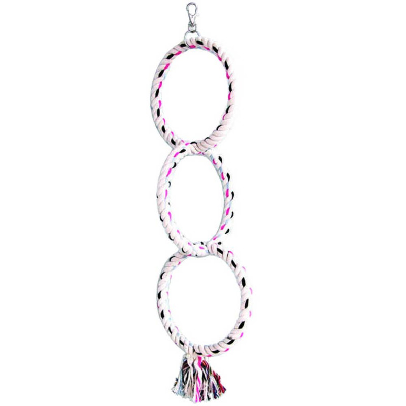 Іграшка для птахів TETRAPET Dodo, гойдалка кільця з мотузки, 53 см