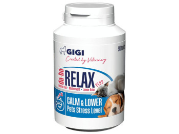 Да Ба Релакс Плюс Gigi Da ba Relax Plus заспокійливий засіб для собак та кішок, 90 таблеток