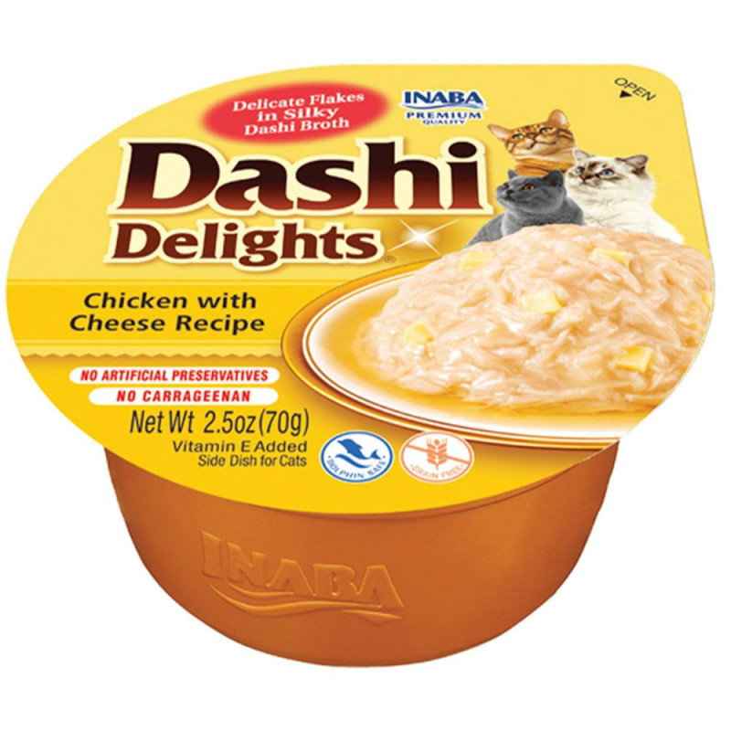 Ласощі INABA "DASHI Delights" для котів, курка з сиром, 70 гр
