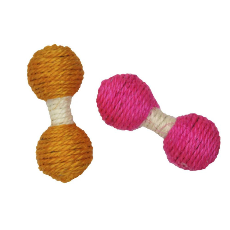 Іграшка для котів CROCI Гантелька плетена, сезаль, 13 см