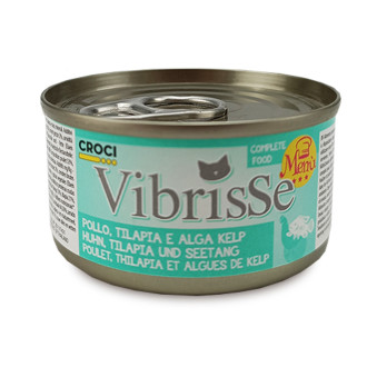 Конс. для котів CROCI VIBRISSE MENU, курка з тілапією в соусі з водоростей, 70 г
