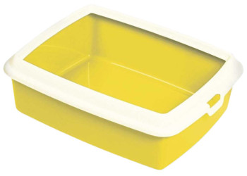 Туалет-лоток Гідра Міні 43*31*12 см Hydra Mini пластиковий з рамкою для кішок, колір жовтий