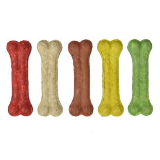 Ласощі для собак TETRAPET Munchy, кольорові кісточки, 15 см, 60г (мін. кратно 10шт.) (ціна за 1шт.)