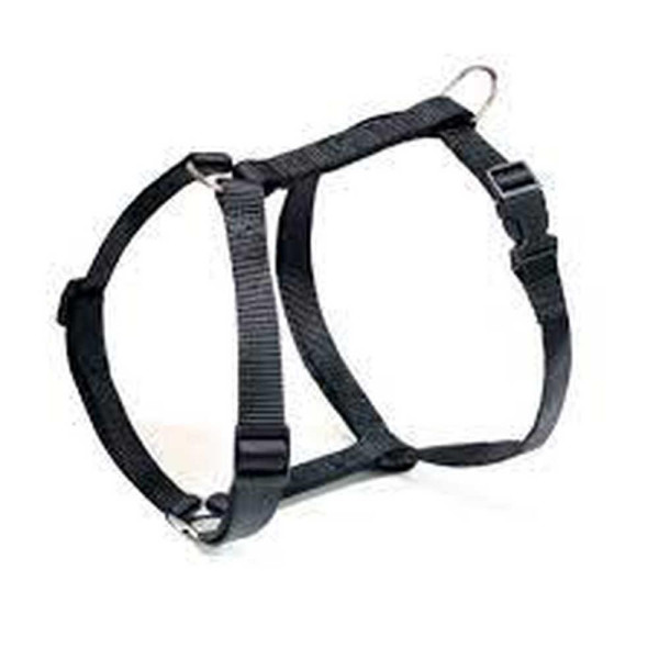 Шлея CROCI PETTORINA, чорна, нейлон, 46-78x1,6 см