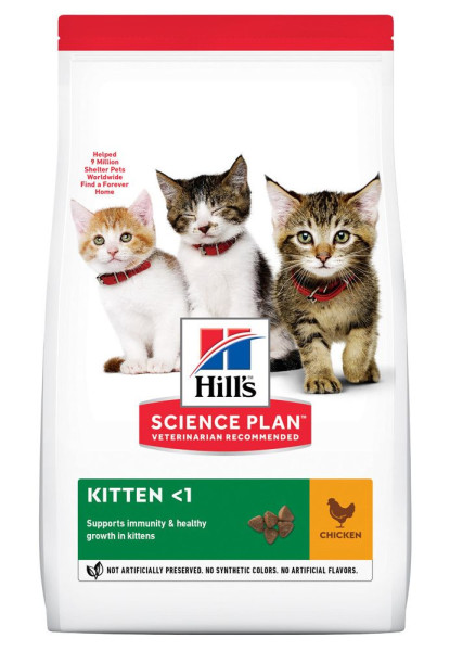 Хілс Hill's SP Kitten Chicken сухий корм з куркою та індичкою для кошенят до 1 року і вагітних кішок, 300 гр (607660)