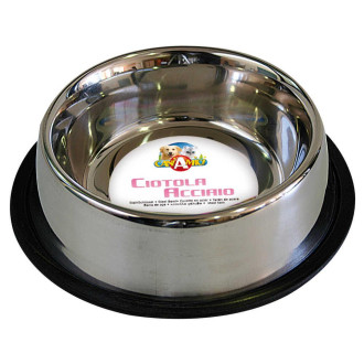 Миска CROCI Мас антиковзаюча метал, 0,9л, 24см