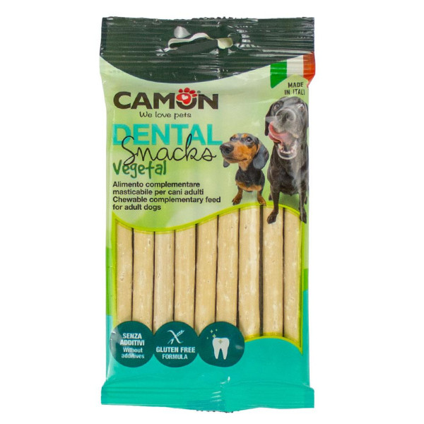 Ласощі для собак CAMON Dental Snak, Каноллі, з рисовим крохмалем та подрібненим рисом, 108 гр, 13*1 см, S