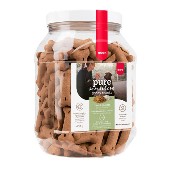 Mera good snacks pure sensitive Insect Protein снеки для чутливих собак із білком комах, 600 гр
