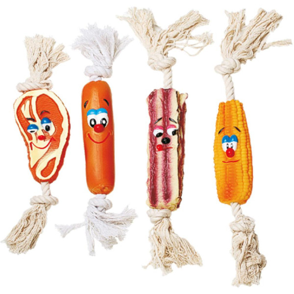 Іграшка для собак TETRAPET Toys Fun, вінілові ласощі на мотузці, 35 см