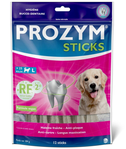 Prozym RF2 Ceva Dental Sticks L жувальні палички для очищення зубів у собак великих порід, 12 паличок