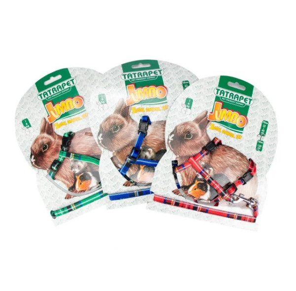 Поводок-шлея для гризуна.Jumbo ,1*22-45 cм (різні кольори)