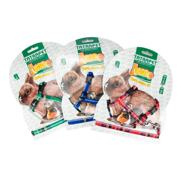 Поводок-шлея для гризуна.Jumbo ,1*22-45 cм (різні кольори)