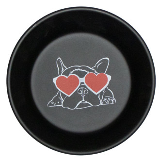 Миска CROCI BULLDOG LOVERS, мордочка метал, 0,4л,