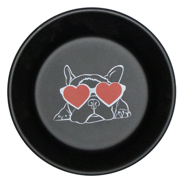 Миска CROCI BULLDOG LOVERS, мордочка метал, 0,4л,