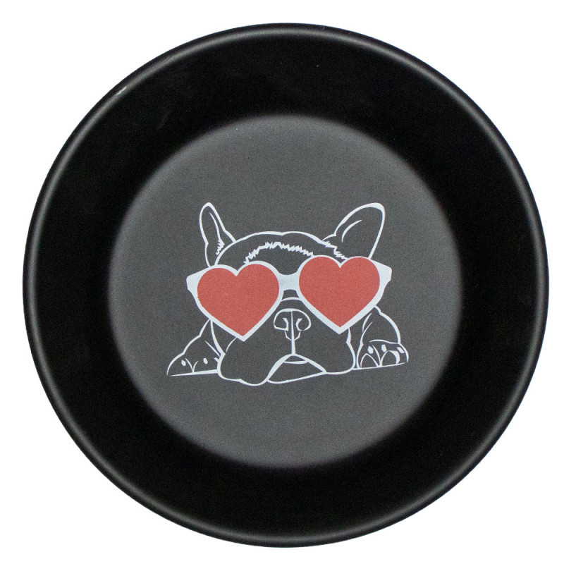 Миска CROCI BULLDOG LOVERS, мордочка метал, 0,4л,