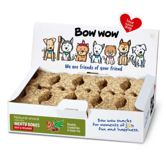 Ласощі  для собак "Bow wow" натуральні кісточки з яловичиною та колагеном  box
