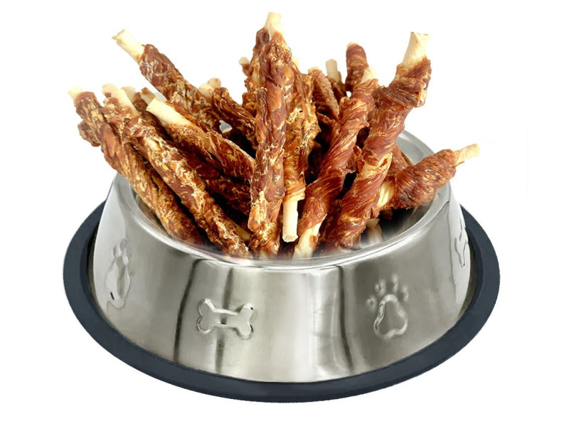 Куряче в'ялене м'ясо на кальцінованій паличці 12,5 см в тубі (≈30-33шт/уп) 500г, 24шт/ящ