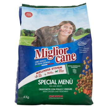 Морандо Morando MigliorCane Wellness System Special Menu сухий корм з куркою для підтримки травлення у дорослих собак, 4 кг