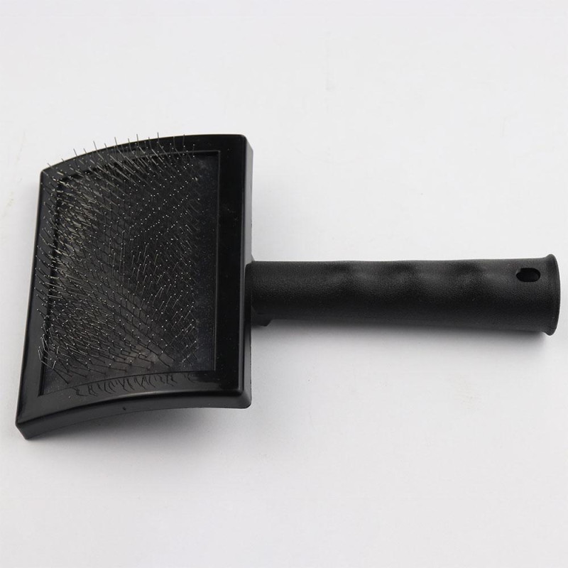 Пуходерка-слікер пласт.без напилення (чорна)"Пухнастики"11.5*19.5 см