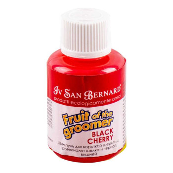 Шампунь Чорна Вишня Iv San Bernard Black Cherry з протеїнами шовку для короткошерстих собак та кішок, 30 мл