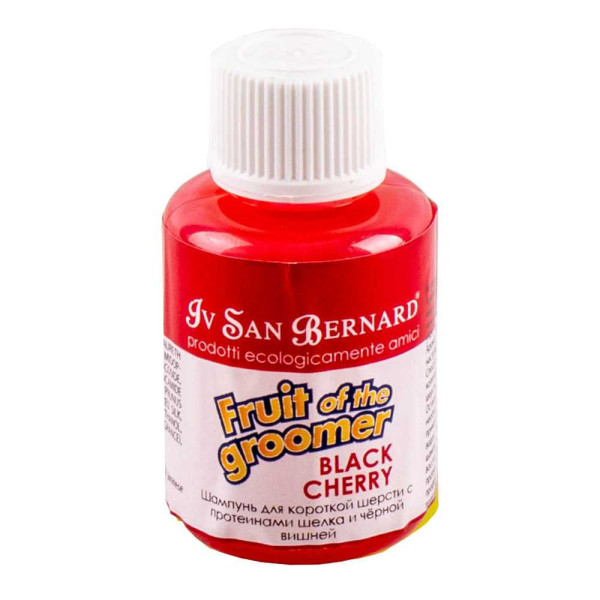 Шампунь Чорна Вишня Iv San Bernard Black Cherry з протеїнами шовку для короткошерстих собак та кішок, 30 мл Шампунь Чорна Вишня Iv San Bernard Black Cherry з протеїнами шовку для короткошерстих собак та кішок, 30 мл