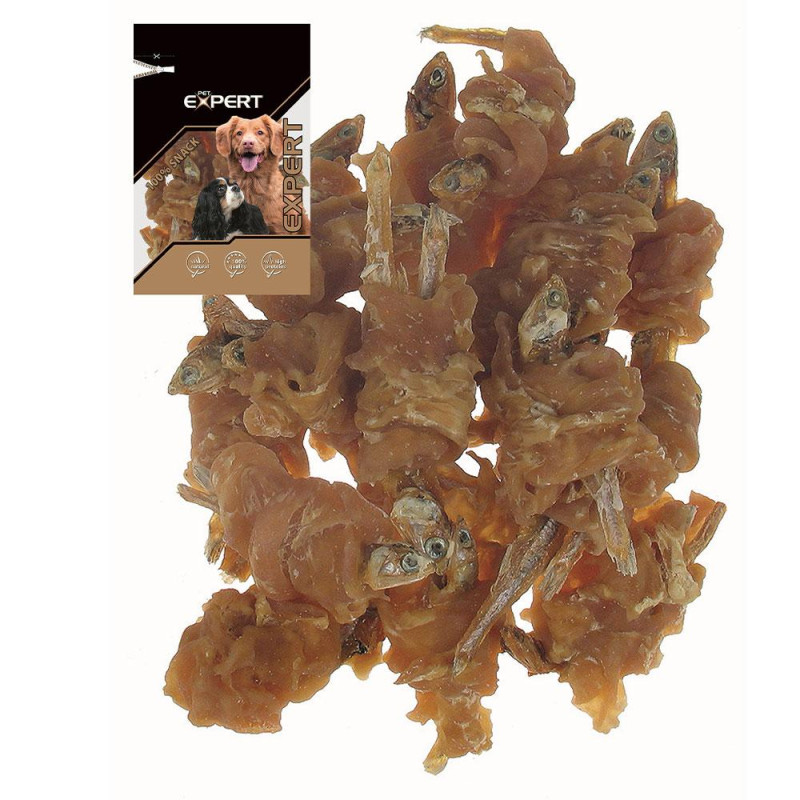 Ласощі для собак TETRAPET Expert, сушене куряче м'ясо в рибній глазурі, 80 г