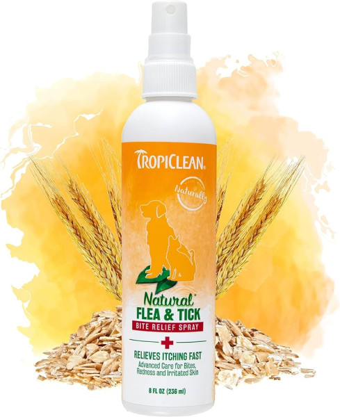 Спрей TropiClean Natural Flea &amp; Tick Bite Relief Spray заспокійливий від бліх і кліщів для собак і котів, 236 мл (320420)