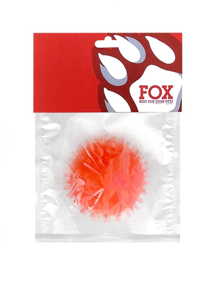 Іграшка для собак ТМ "FOX" "М'яч із шипами" червоний, 7,5 см (із запахом ванілі) Іграшка для собак ТМ "FOX" "М'яч із шипами" червоний, 7,5 см (із запахом ванілі)