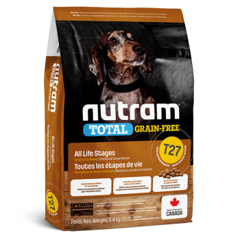 Нутрам T27 Nutram Total GF Chicken &amp; Turkey Small Breed сухий корм для собак і цуценят дрібних порід, 5,4 кг (T27_(5.4kg)