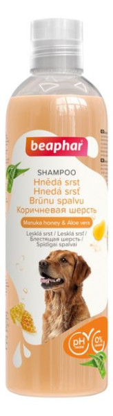 Шампунь Beaphar Shampoo Manuka Honey &amp; Aloe з медом Манука і Алое для собак з коричневою і рудою шерстю, 250 мл (14206)