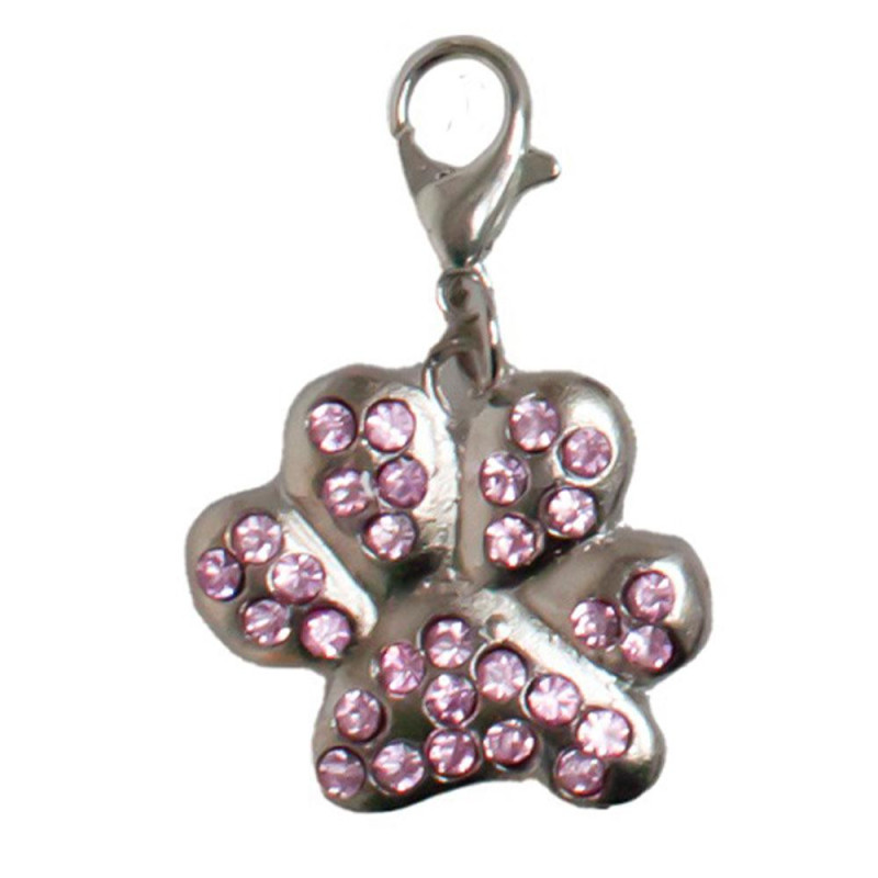 Підвіска на комір TETRAPET Expert, лапка з рожевими камінцями, 3,8 см