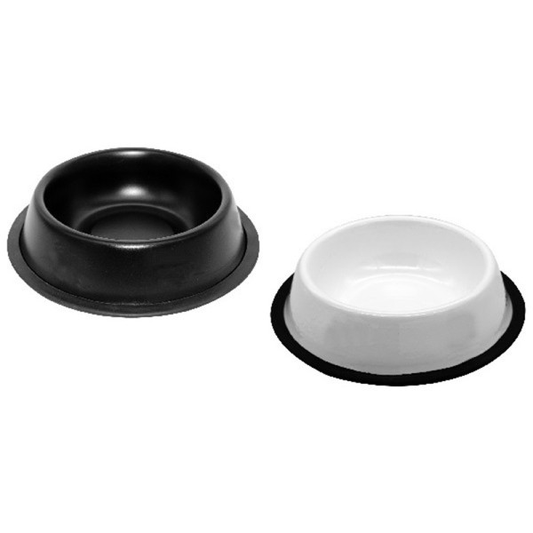 Миска з нержавіючої сталі,(чорна/біла)  0,45л /14 см