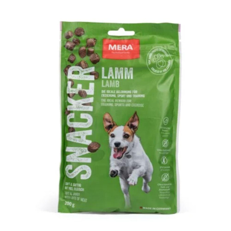 MERA snacker Lamm м'які снеки для собак із ягням, 200 гр