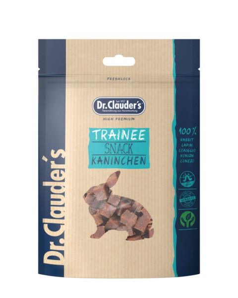 Заохочувальні тренувальні ласощі Dr.Clauder's Trainee Snack Rabbit кубики з м'яса кролика для собак, 80 гр Заохочувальні тренувальні ласощі Dr.Clauder's Trainee Snack Rabbit кубики з м'яса кролика для собак, 80 гр