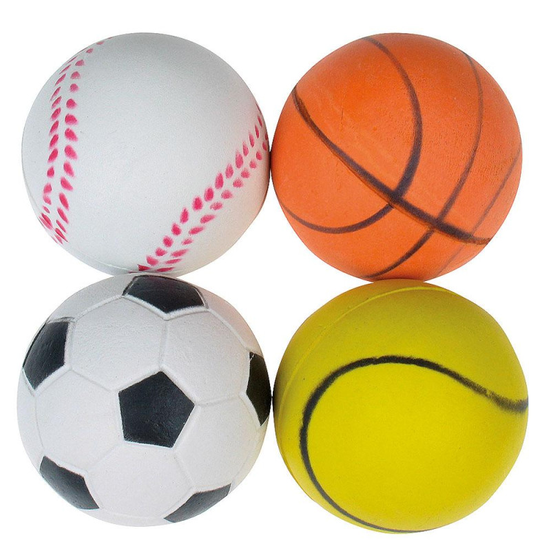 Іграшка для собак TETRAPET Dental Fun, м'який гумовий м'ячик, 6 см