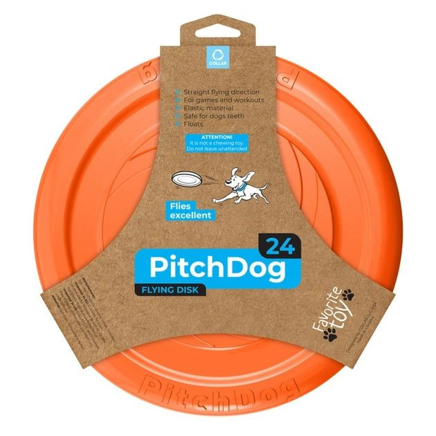 Пітч Дог Collar PitchDog ігрова тарілка для апортування собак, діаметр 24 см, колір помаранчевий
