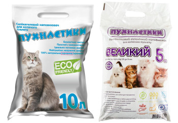 Пухнастики - наповнювачі для котячих туалетів