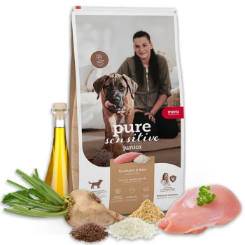 Мера Mera Pure Sensitive Junior Truthahn &amp; Reis сухий корм з індичкою та рисом для молодих собак-юніорів, 4 кг (056934)