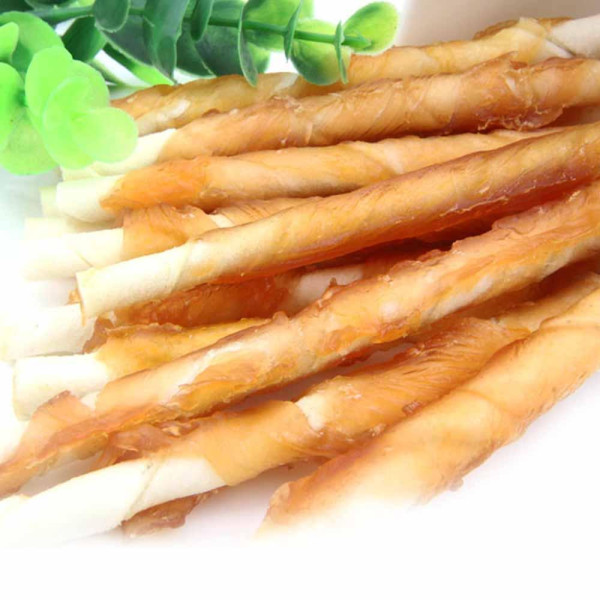 Ласощі "Селянські Смаколики"для собак,курячі бісквітні палички,кручені, 8-8,5 см, 500г