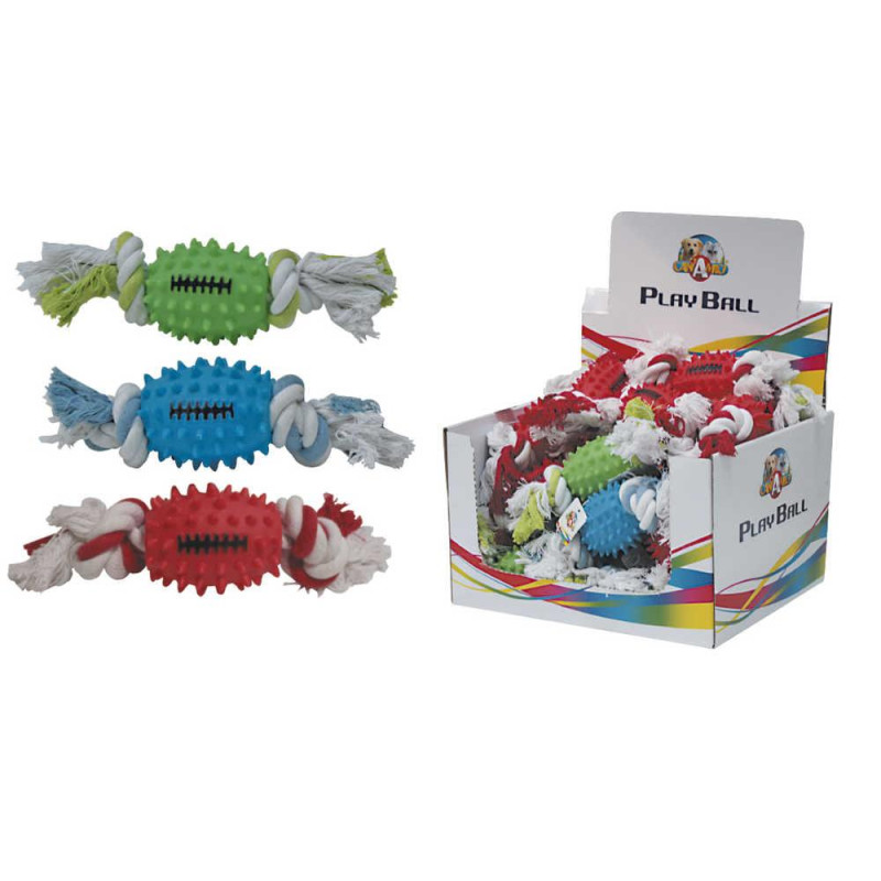 Іграшка для собак CROCI бейсбол, м'яч з канатом, гума, 26 см