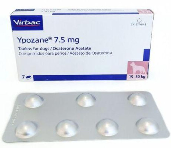 Іпозан 7,5 мг Ypozane L для лікування передміхурової залози у собак вагою 15 - 30 кг, 7 таблеток