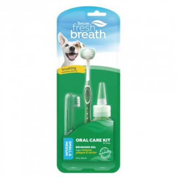 Набір Свіже Дихання TropiClean Fresh Breath Oral Care Kit for Small Dog для дрібних собак, гель 59 мл + 2 щітки (001282)