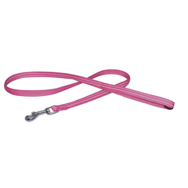 Повідець для собак CROCI SOFT REFLECTIVE, світловідбиваючий, м'який, рожевий, нейлон, 120x1 см