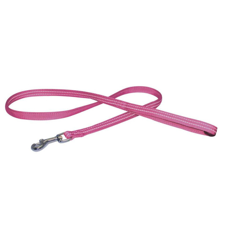 Повідець для собак CROCI SOFT REFLECTIVE, світловідбиваючий, м'який, рожевий, нейлон, 120x1 см