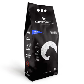 Бентонітовий наповнювач  CATMANIA свіжість + блакитні гранули,  10л