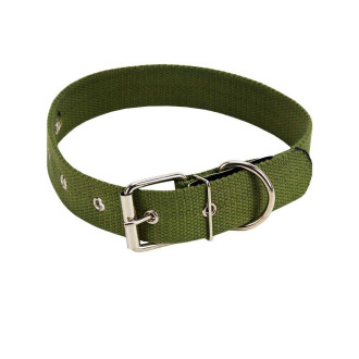 Нашийник  брезентовий  "Пухнастики",  зелений   35 мм/60см