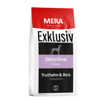 Мера Mera Exklusiv Sensitive Puppy сухий корм з індичкою для цуценят із чутливим травленням, 15 кг (072355)