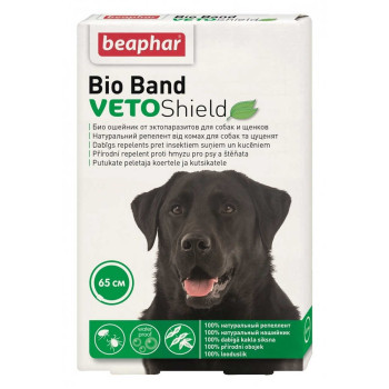 Bio Band VetoShield For Cats Beaphar нашийник від бліх, кліщів і комарів для собак і цуценят з 2 місяців, 65 см (10665)