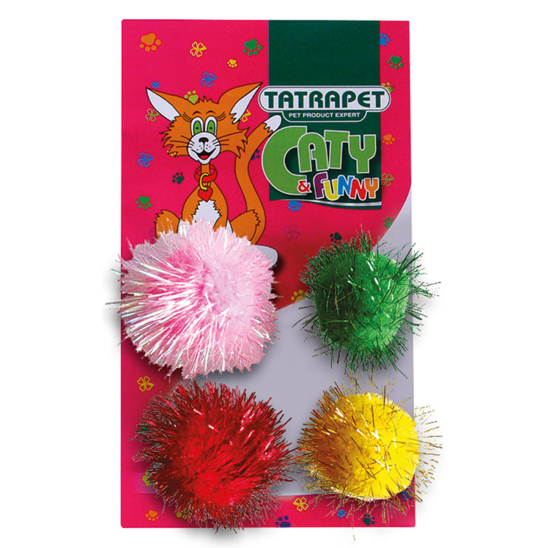 Игрушка для кошек TETRAPET Caty funny, цветные мячики, 4 см