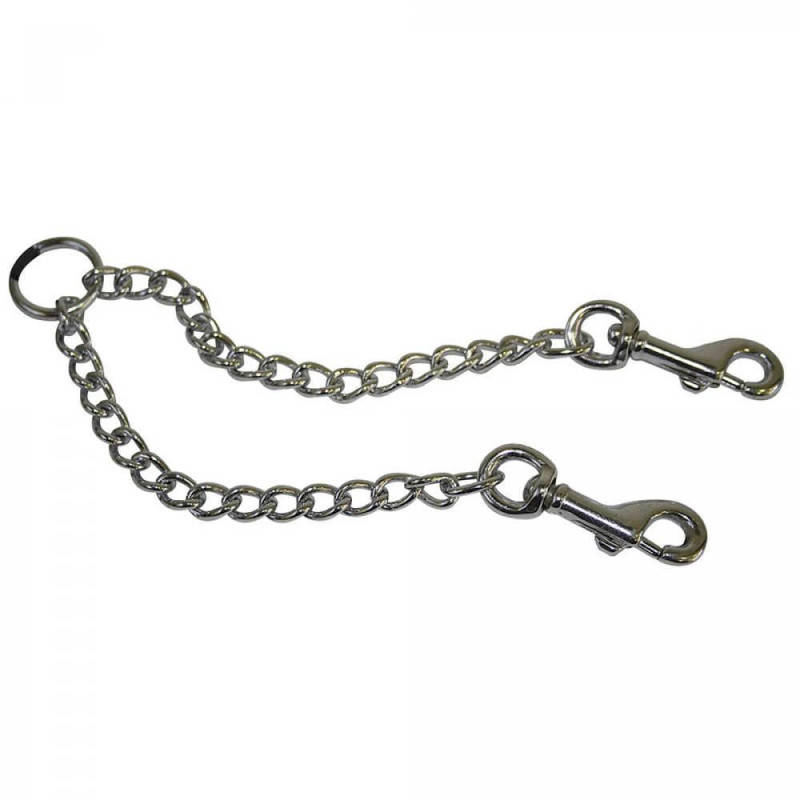 Повідець-водилки CROCI (ланцюжок, подвійна з карабінами), 45 см х 2,5 мм